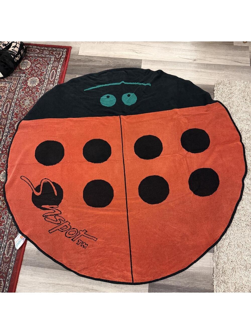 vintage sun spots ladybug beach towel 90s/00s OS